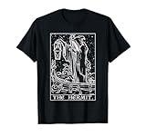 The Hermit Tarot Card Gothic Halloween Grim Reaper Occult T-Shirt