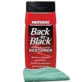 Mothers Back-To-Black Trim & Plastic Restorer (12 oz) & Microfiber Cloth Kit
