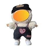 herrydale Doll Clothes Set for Labubu (No Doll), 17cm Doll Outfits, 6 Styles with Hats and Shoes, Streetwear Collection for Lafufu