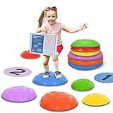 OUTREE Stepping Stones for Kids, 6 Pcs Balance Training and Sensory Coordination Turtle Stepping Stones for Obstacle Course，Non-Slip Bottom Balance Stones for Indoor or Outdoor Play