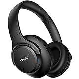 KVIDIO [Updated Bluetooth Headphones Over Ear, 65 Hours Playtime Wireless Headphones with Microphone,Foldable Lightweight Headset with Deep Bass,HiFi Stereo Sound for Travel Work Cellphone