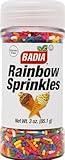 Badia Rainbow Sprinkles 3 oz – Colorful Topping for Ice Cream, Cakes, Cookies, Cupcakes & Desserts – Sweet Decoration for Baking