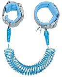 Dr.meter Kids Leash for Toddler, Reflective Anti Lost Wrist Link with Key & Lock, 8.2ft Safety Wristband Child Walking Harness for Supermarket Mall Airport Amusement Park Zoo Travel, Blue