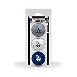 Team Golf MLB Los Angeles Dodgers 3 Golf Ball Pack Regulation Size Golf Balls, 3 Pack, Full Color Durable Team Imprint