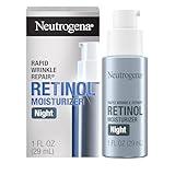 Neutrogena Retinol Face Moisturizer Cream, Rapid Wrinkle Repair, Anti-Wrinkle Night Moisturizer Cream, Anti-Wrinkle Face & Neck Cream Moisturizer with Hyaluronic Acid & Retinol, Paraben-Free, 1 fl. oz