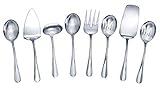 Gourmet Basics by Mikasa Kaylee 8-Piece Stainless Steel Hostess Serving Utensil Set