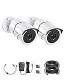 ZOSI 2 Pack 1080P Home Security Cameras with Audio Recording,Built-in Microphone,1920TVL 2.0MP HD-TVI Surveillance Cameras with 120ft IR Night Vision,Waterproof Surveillance Bullet Camera System
