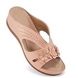 Ecetana Sandals for Women Wedge Shoes: Slip On Dressy Summer Comfortable Slides Sandals Lightweight Memory Foam Platform Shoes