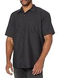 Red Kap Men's Tall Industrial Work Shirt, Regular Fit, Short Sleeve, Black, 3X-Large