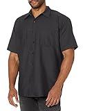 Red Kap Men's Industrial Work Shirt, Regular Fit, Short Sleeve, Black, 2X-Large Tall