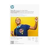 HP Iron-On Transfers for Dark Fabric, 8.5 x 11 in. (216 x 279 mm), 20 Sheets