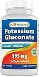 Best Naturals Potassium Gluconate Supplement 595 Mg Tablet, 250Count