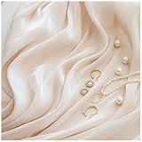 GISELA D Yarn Cloth Cream-colored Photo Backdrop for Photography, Cosmetics or Jewelry Shooting, Video Recording, Party Decor or Wedding Background (55"×78")