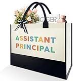 Teacher Tote Bag Gifts, Teachers Day Retirement Gifts for Teacher, Thank You Appreciation Gifts for Teacher, Teachers Week First Day Back to School Gifts Christmas Birthday Gifts, Assistant Principal