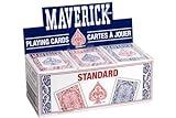 Maverick Playing Cards, Standard Index, Red and Blue, 12 Pack