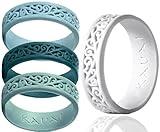 KAUAI Silicone Rings for Women – Soft and Pretty. Comfortable, Breathable, Stackable Rings. Lightweight Rubber Womens Engagement Ring & Wedding Band. Women’s thin Unisex Bands