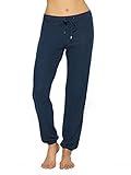 Felina Women's Lounge Victoria Jogger Pant Sleepwear, Navy, S