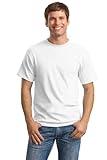 Hanes Men's 4-Pack FreshIQ Crew Shirt, White, Large