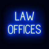 SpellBrite LAW OFFICES Sign for Businesses | Neon Law Offices Sign Look, Blue LED Light Source | 24.2" x 15.0"