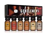 P&J Trading Fragrance Oil Gentlemen's Set | Leather, Sweet Tobacco, Teakwood, Bay Rum, Cedar, Sandalwood Candle Scents for Candle Making, Freshie Scents, Soap Making Supplies, Diffuser Oil Scents