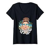 Womens Tropical Getaway Glam: Girls Trip 2024 Myrtle Beach V-Neck T-Shirt