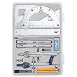 Mr. Pen- Professional Geometry Set, 15 pcs, Geometry Kit for Artists and Students, Geometry Set, Metal Rulers and Compasses, Drawing Tools, Drafting Supplies, Drafting Set, Christmas Gift