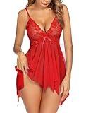 Avidlove Naughty Lingerie for Valentines Day Nighties for Women Lingerie Set For women Plus Size Lingerie Red XXXXL