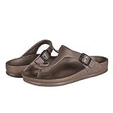 Luffymomo Comfort Footbed Eva Flip fiop Thong Sandals for Womens(10 M US Brown)
