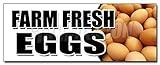 12" Farm Fresh Eggs Decal Sticker Organic Range Free Milk Dairy Cheese Brown