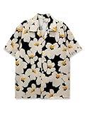 Hip-Hop Brand Style Short Sleeved Printed Shirt for Men, Loose Casual Vacation Shirt for Couples, Trendy Beach Shirt for Women, Perfect for Warm Weather Getaways White