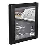 Office Depot® Brand Premium Leatherette Presentation View 3-Ring Binder, 1" Round Rings, Black