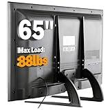 TAVR Universal Table Top TV Stand Base TV Legs for Most 22 32 37 40 42 47 50 55 65 LCD LED Plasma Flat Screen TVs, Height Adjustable Leg TV Replacement Stand, Holds up to 88 lbs, Max VESA 800x500 mm