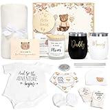 New Mom Gifts for Women, Luxury Pregnancy Gifts for New Parents Gender Reveal Gifts Baby Gift Sets with Mom and Dad Tumbler Baby Essentials for First Time Moms, Expecting Parents to Be, Baby Shower…