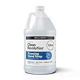 Clean Revolution Foaming Hand Soap Refill Supply, Gentle, Moisturizing & Eco-Friendly, Ready to Use Formula, Gluten Free, Unscented, Fragrance Free, 128 Fl Oz