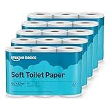 Amazon Basics 2-Ply Soft Toilet Paper, 30 Rolls (5 Packs of 6), Equivalent to 185 Regular Rolls, Packaging May Vary