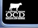 EZ-STIK OCD Cow Disorder M263 6 inch Sticker dairy cattle farmer angus Decal