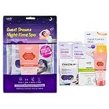 Epielle Sweet Dream Night-Time Spa Kit, 6 Relaxation Essentials, Exfoliating, Restoring, Moisturizing & Hydrating for Radiant Skin, At-Home Spa Kit, Self Care Gifts for Women, Korean Skin Care Set