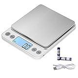 KUBEI Upgraded Larger Size Digital Food Scale Weight Grams and OZ, 5kg/0.1g Kitchen Scale for Cooking Baking, High Precision Electronic Scale with LCD Display