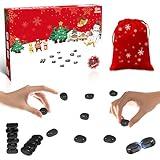 20 Pcs Christmas Magnetic Chess Game, Magnetic Chess Game with Stones Magnet Game with String Magnetic Board Games Puzzle Strategy Games Family Gatherings Board Games for Kids & Adults New Year's Gift