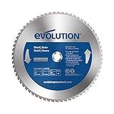 Evolution Power Tools 14BLADEST Blade for Cutting Mild Steel, For Circular and Chop Saws, No Heat, No Burrs & Virtually No Sparks, Carbide-Tipped TCT Blade For Cold Metal Cutting,14-Inch x 66-Tooth