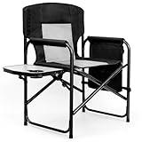 Yestomo Camping Chairs, Folding Chairs for Outside, Directors Chairs Foldable Adults Heavy Duty,Support to 450LBS