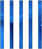 10Pcs Blue Acrylic Mirror Wall Stickers Striped Mirror Art Tile Decal DIY Self Adhesive Wall Line Border Removable Wall Stickers and Murals for Home Decor Paint,Wall Treatments and Supplies 5 * 20cm