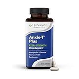 Anxie-T Plus - Extra Strength Stress Relief Supplement - Supports Mood & Mental Focus - Feel Calm and Relaxed - Eases Tension & Nervousness - Ashwagandha, Kava Kava, GABA & L-Theanine - 60 Capsules