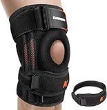 2-in-1 Professional Knee Brace for Pain Relief,Adjustable Knee Support with Patella Pad & Side Stabilizers, Compression Knee Sleeve for Meniscus Tear, ACL, Joint Pain, Runner, Workout-Men & Women