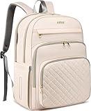 CAFELE Convertible Travel Laptop Backpack,17.3 Inch Water Resistant Travel Backpack for Women,Work Computer Back Pack for College Business,Beige (2326H-04)