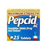 Pepcid AC Maximum Strength with 20 mg Famotidine for All-Day Heartburn Prevention & Relief, 25 ct.