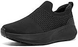SHULOOK Non Slip Work Shoes for Women Slip Resistant Sneakers Mesh Slip On Food Service Shoes Chef Kitchen Restaurant Lightweight Comfortable Sock Shoes Black Size 10