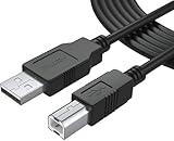 Midi Cord Cable 12Ft Extra Long USB-2.0 Cable Type-A to Type-B High Speed for Audio Interface, Midi Keyboard, USB Microphone, Mixer, Speaker, Monitor, Instrument, Strobe Light System Mac PC