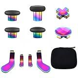 E-MODS GAMING Replacement Thumbsticks, D-pad, Paddles & Trigger Buttons Kit for Xbox One Elite Controller Series 2 & Elite Series 2 Core (Multicolor Metal)