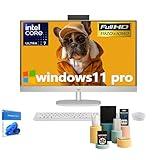 HP 27" Touchscreen All in One Desktop Computer, FHD IPS Display(1920 x 1080), Intel 12-Core Ultra 7,Adjustable Height,Intel Graphics, Win 11 Pro, Jet Black, with Accessories,32 GB DDR5, 1TB SSD